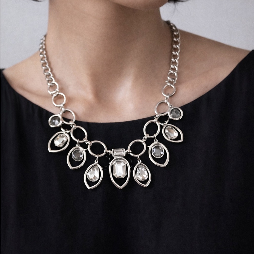Elegant Silver Statement Necklace